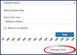 Manage Views Button